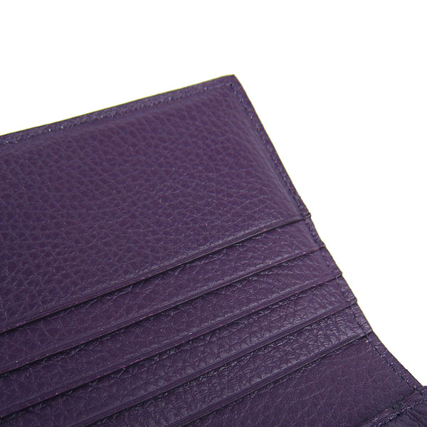 High Quality Hermes Kelly Long Clutch Bag Purple H009 Replica